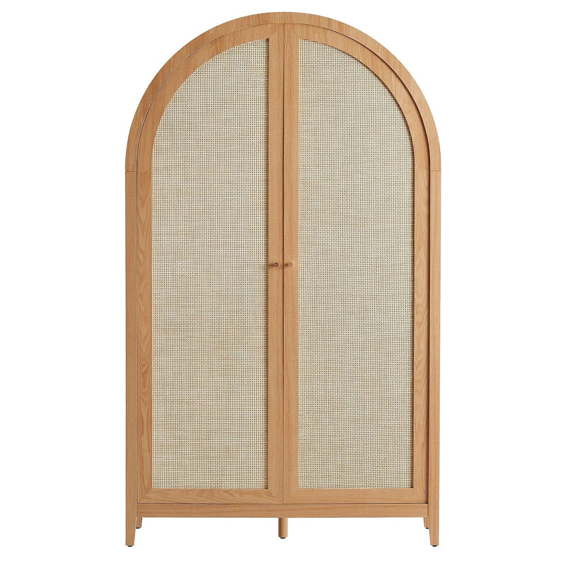 Calista 79" Tall Wide Rattan Arched Storage Cabinet by Modway by HouseOfZazla