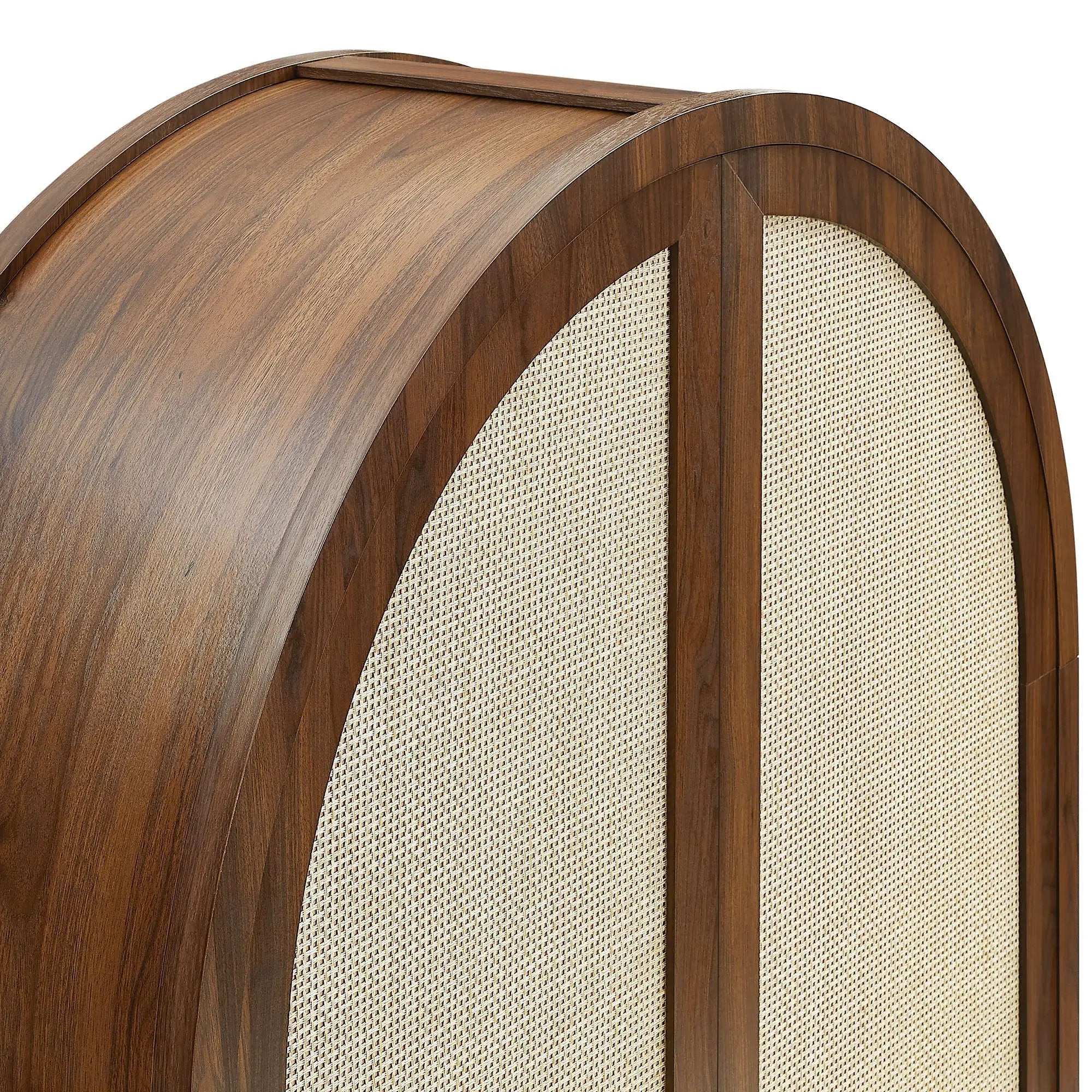 Calista 79" Tall Wide Rattan Arched Storage Cabinet by Modway by HouseOfZazla