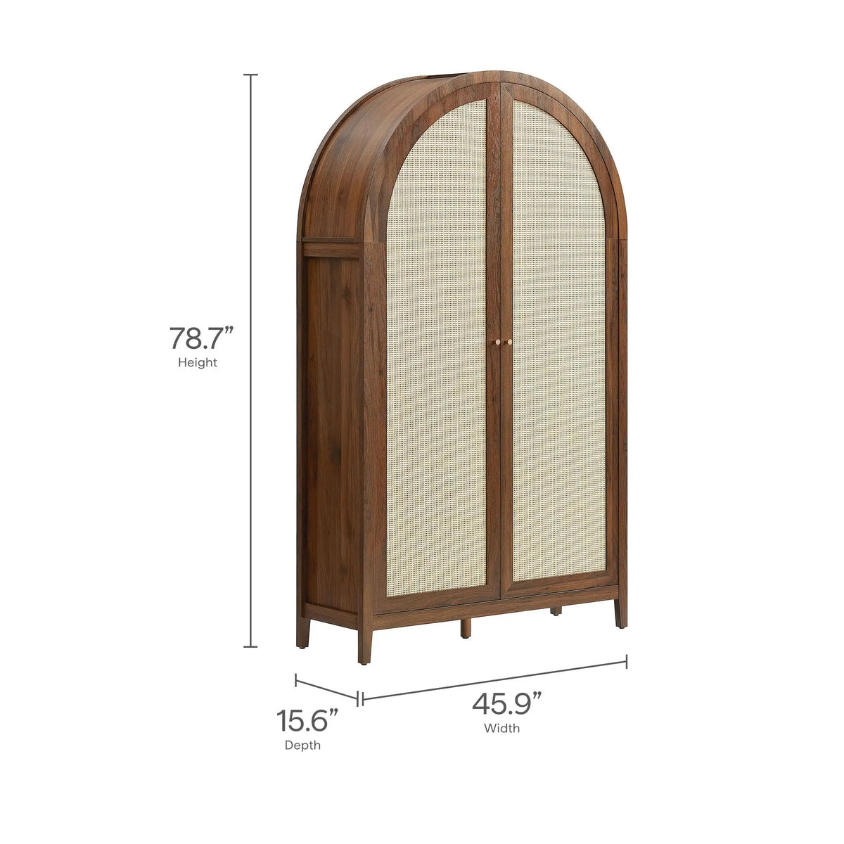 Calista 79" Tall Wide Rattan Arched Storage Cabinet by Modway by HouseOfZazla