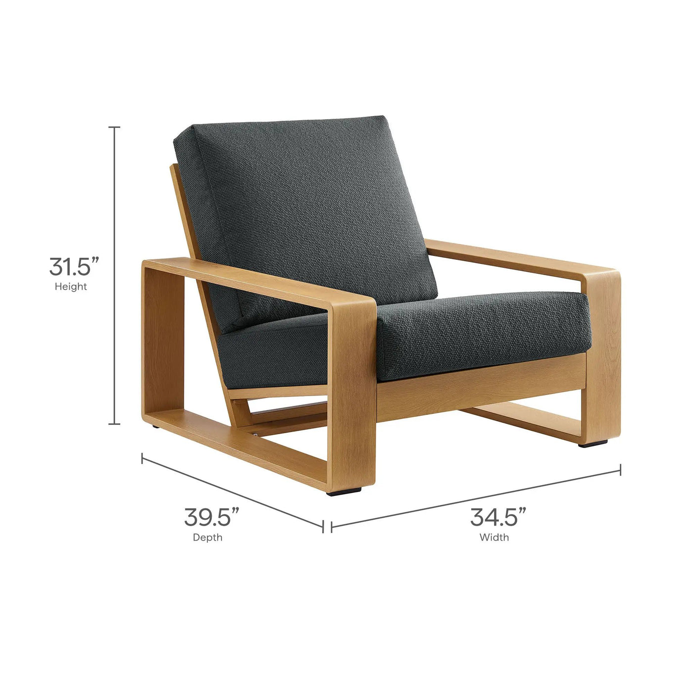 Lirienne 4-Piece Outdoor Patio Aluminum Faux Wood Furniture Set by HouseOfZazla