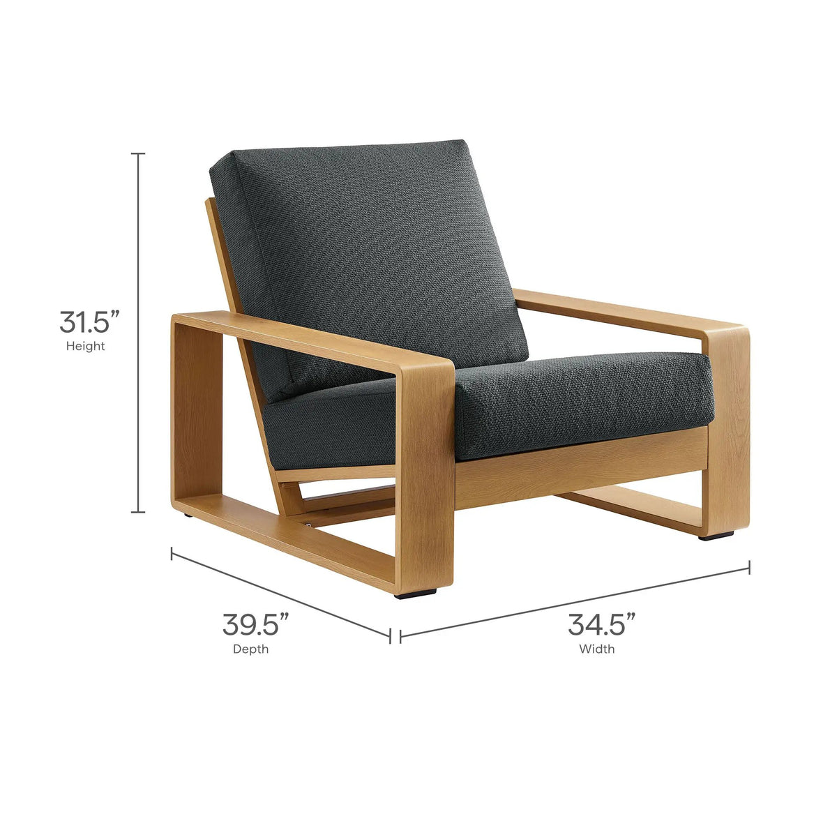 Lirienne 4-Piece Outdoor Patio Aluminum Faux Wood Furniture Set by Modway by HouseOfZazla