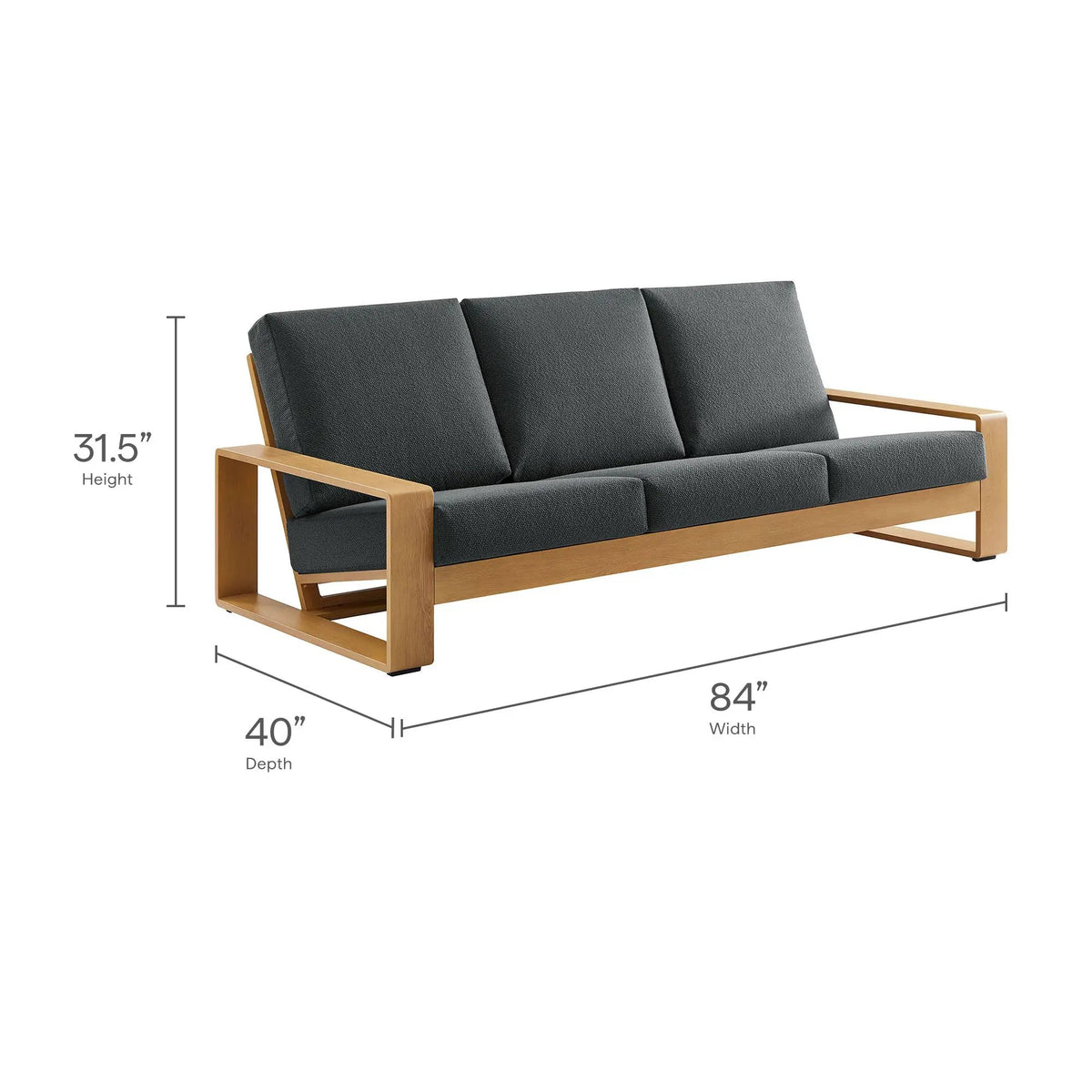 Lirienne 2-Piece Outdoor Patio Aluminum Faux Wood Furniture Set by HouseOfZazla