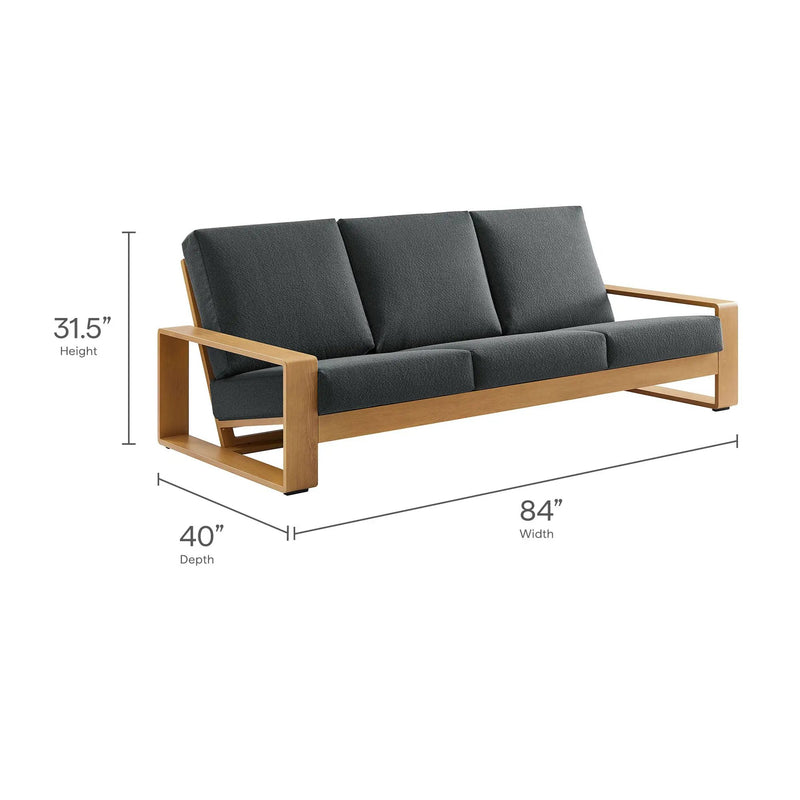 Lirienne 4-Piece Outdoor Patio Aluminum Faux Wood Furniture Set by HouseOfZazla