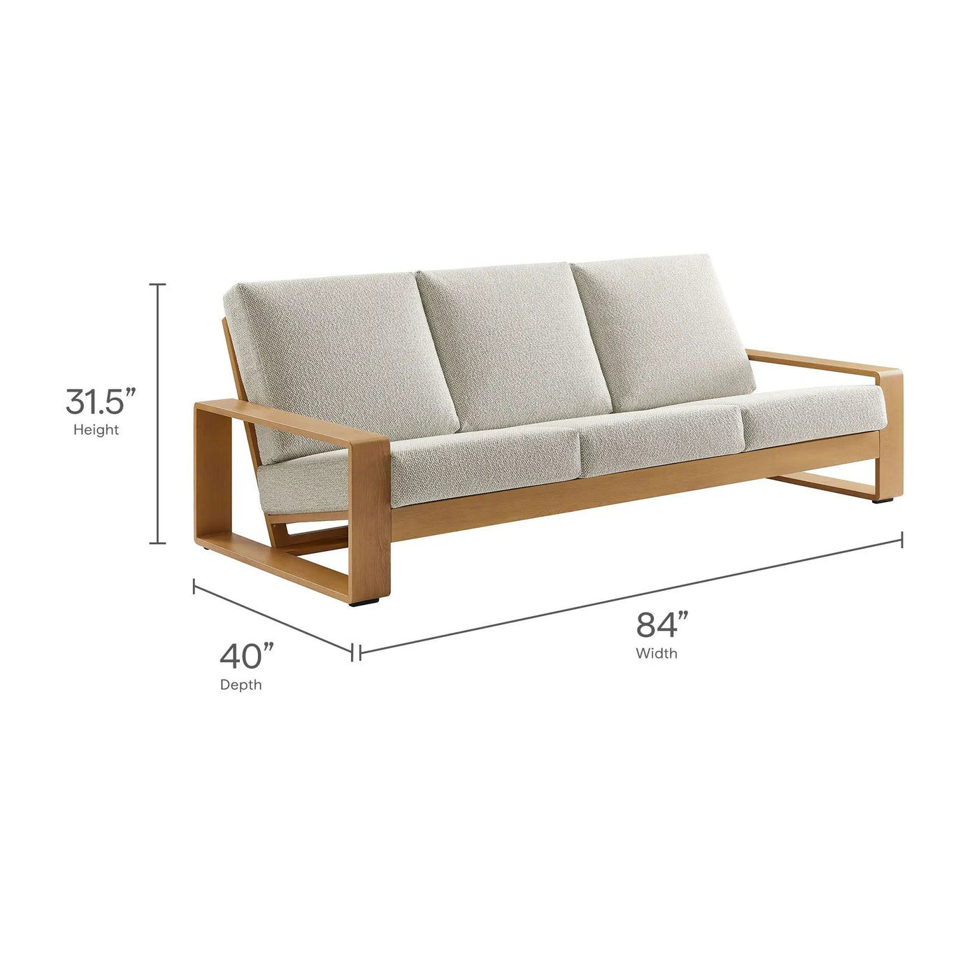 Lirienne 4-Piece Outdoor Patio Aluminum Faux Wood Furniture Set by HouseOfZazla