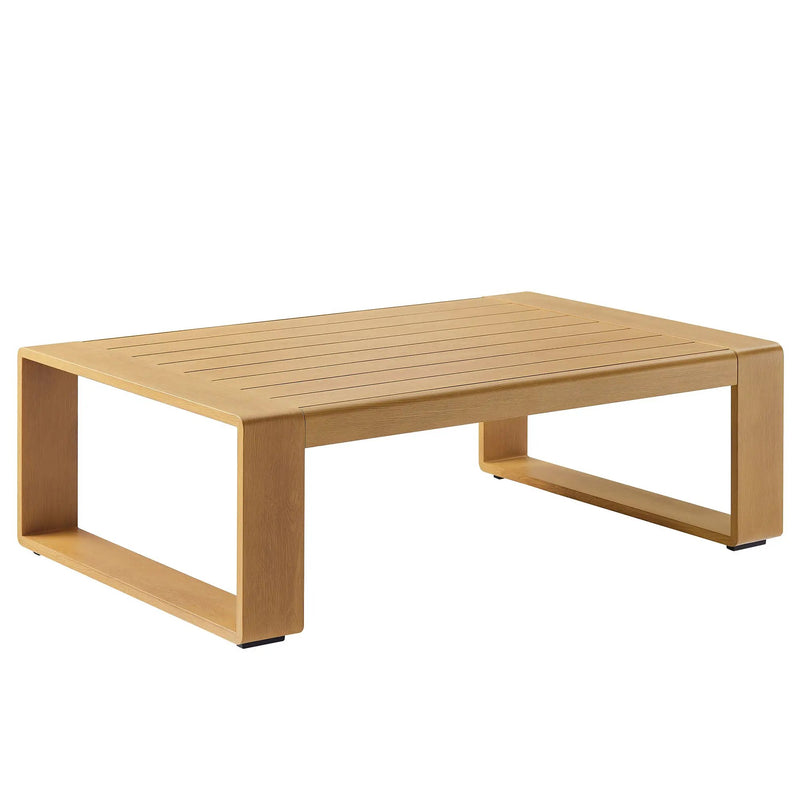 Lirienne Outdoor Patio Aluminum Faux Wood Coffee Table by Modway by HouseOfZazla