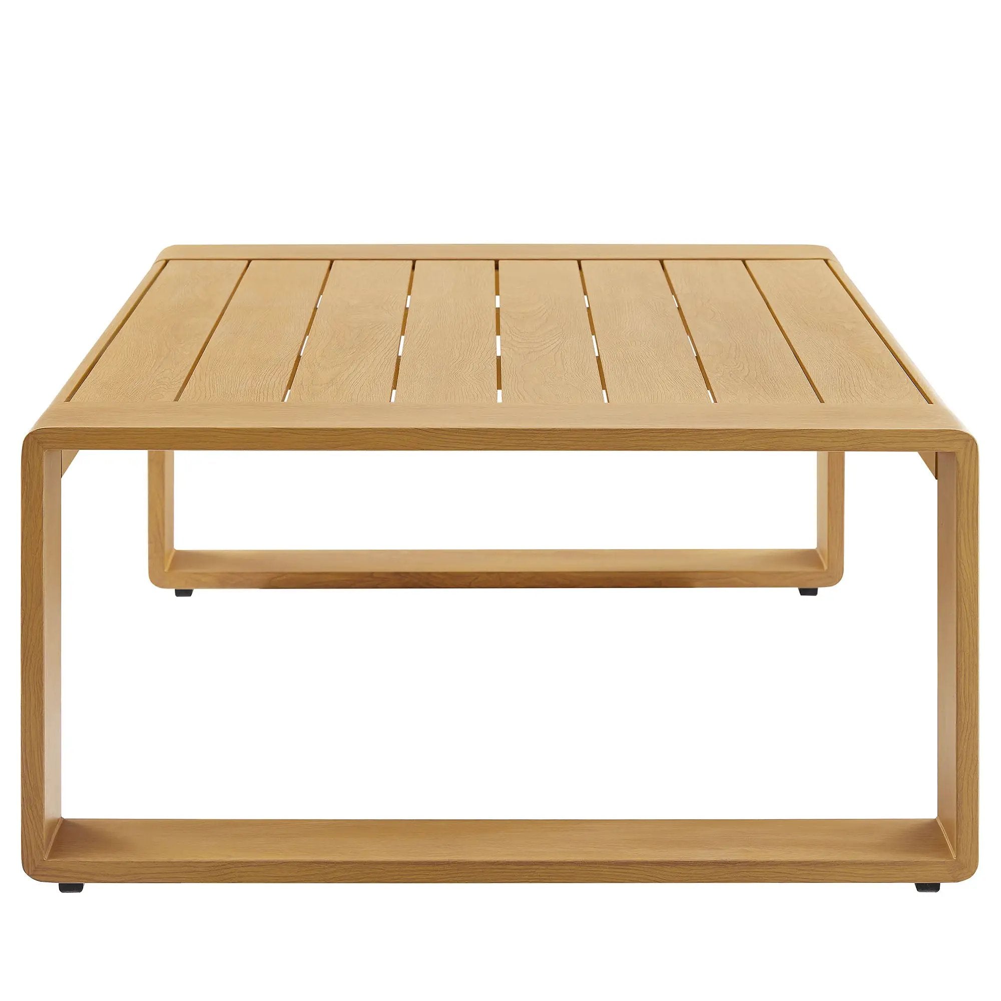 Lirienne Outdoor Patio Aluminum Faux Wood Coffee Table by Modway by HouseOfZazla