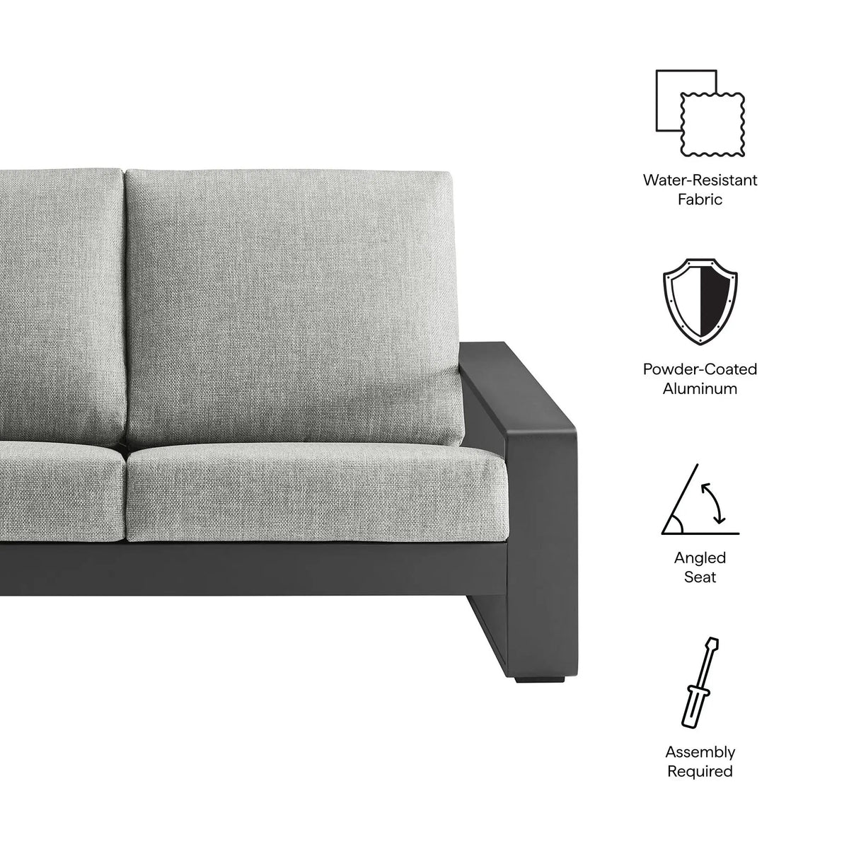 Lirienne Outdoor Patio Aluminum Loveseat by Modway by HouseOfZazla