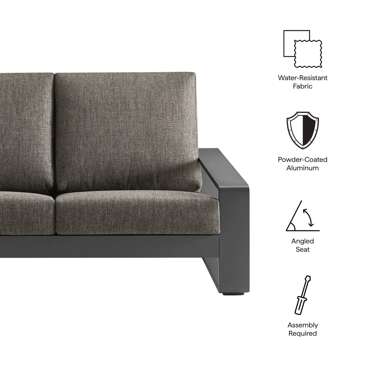 Lirienne Outdoor Patio Aluminum Loveseat by Modway by HouseOfZazla