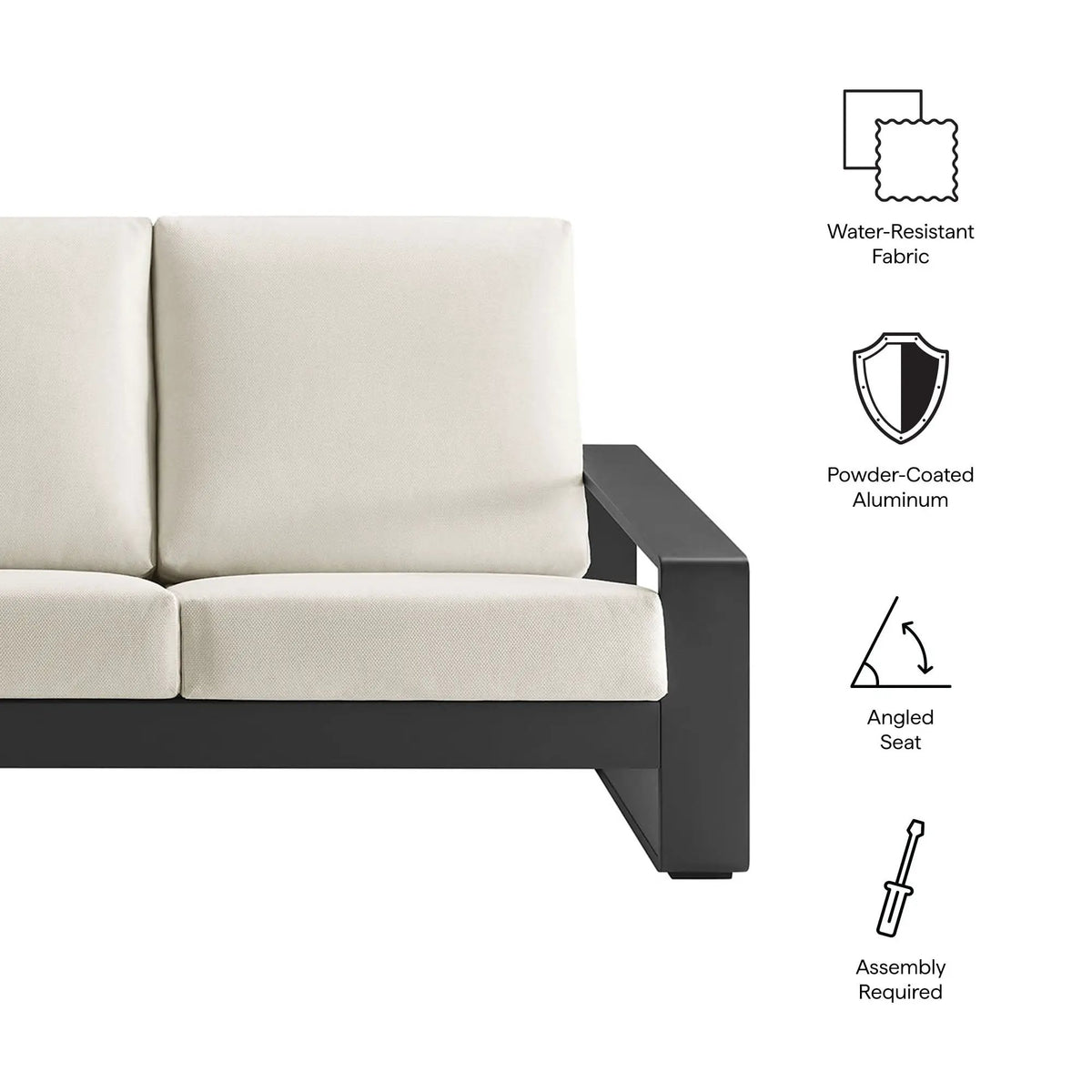 Lirienne Outdoor Patio Aluminum Sofa by Modway by HouseOfZazla