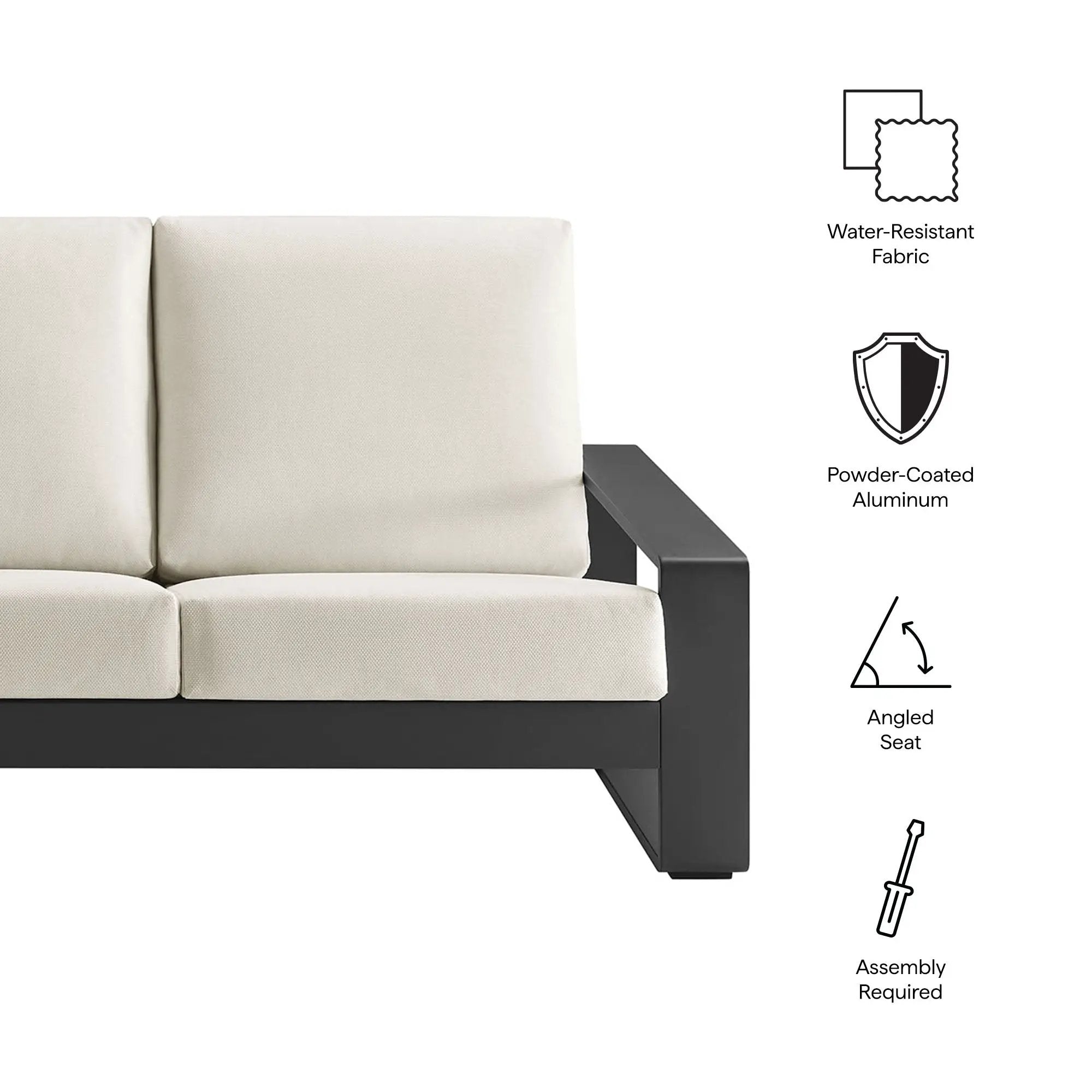 Lirienne Outdoor Patio Aluminum Sofa by Modway by HouseOfZazla