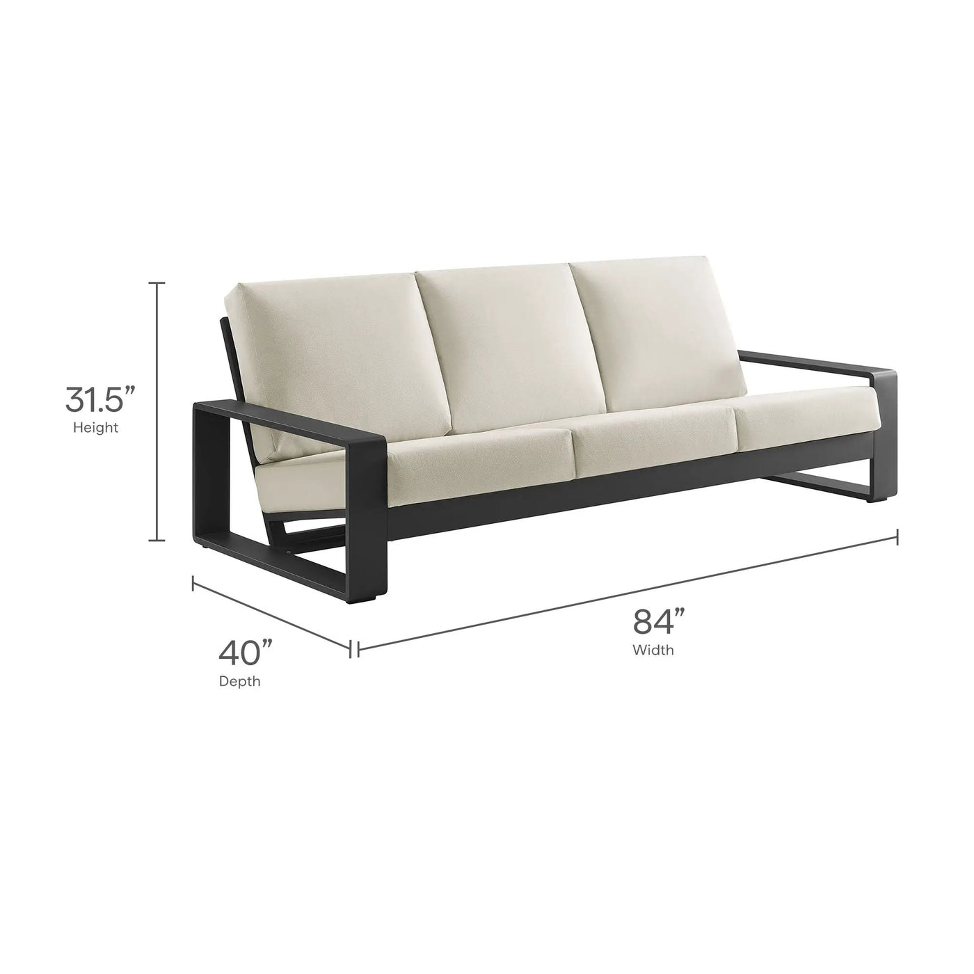 Lirienne Outdoor Patio Aluminum Sofa by Modway by HouseOfZazla