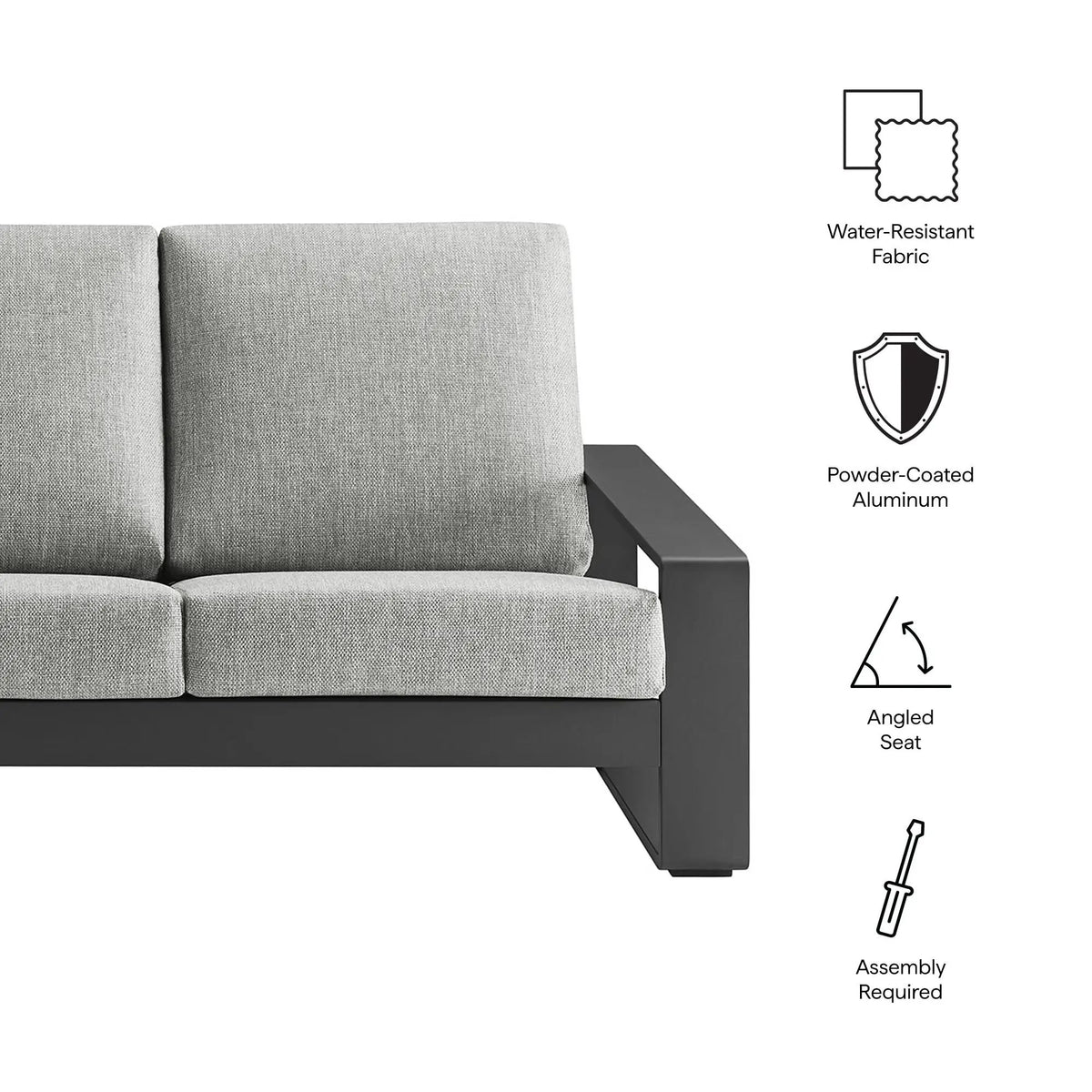 Lirienne Outdoor Patio Aluminum Sofa by Modway by HouseOfZazla