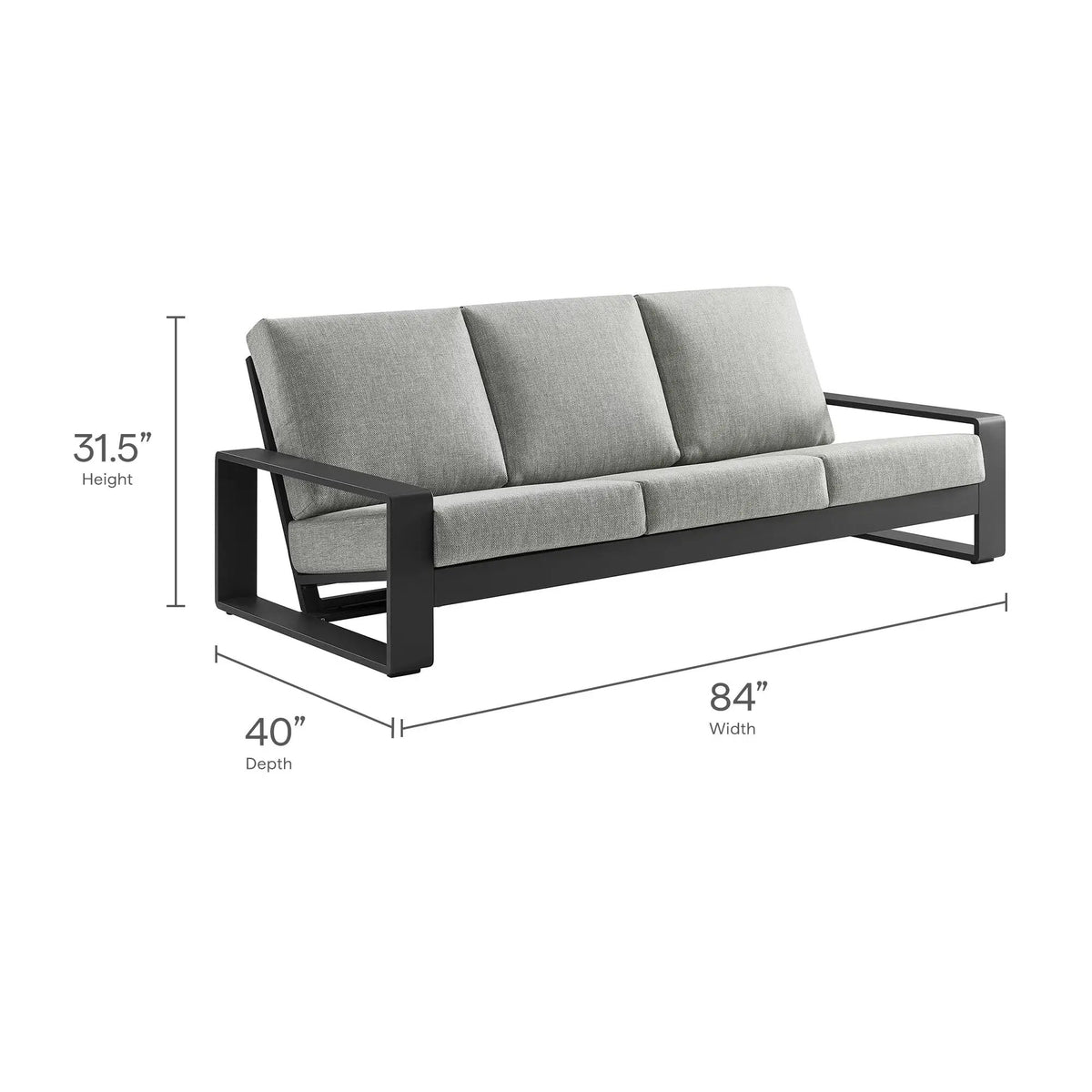 Lirienne Outdoor Patio Aluminum Sofa by Modway by HouseOfZazla