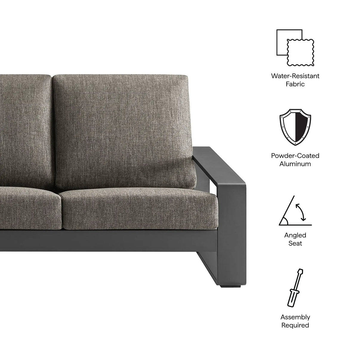 Lirienne Outdoor Patio Aluminum Sofa by Modway by HouseOfZazla
