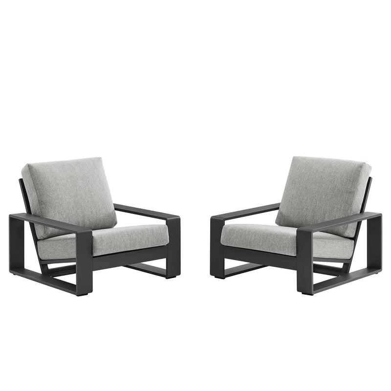Lirienne Outdoor Patio Aluminum Faux Wood Armchairs Set of 2 by Modway by HouseOfZazla