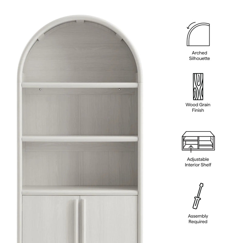 Bellamy Tall Arched Display Cabinet Bookcase by Modway by HouseOfZazla