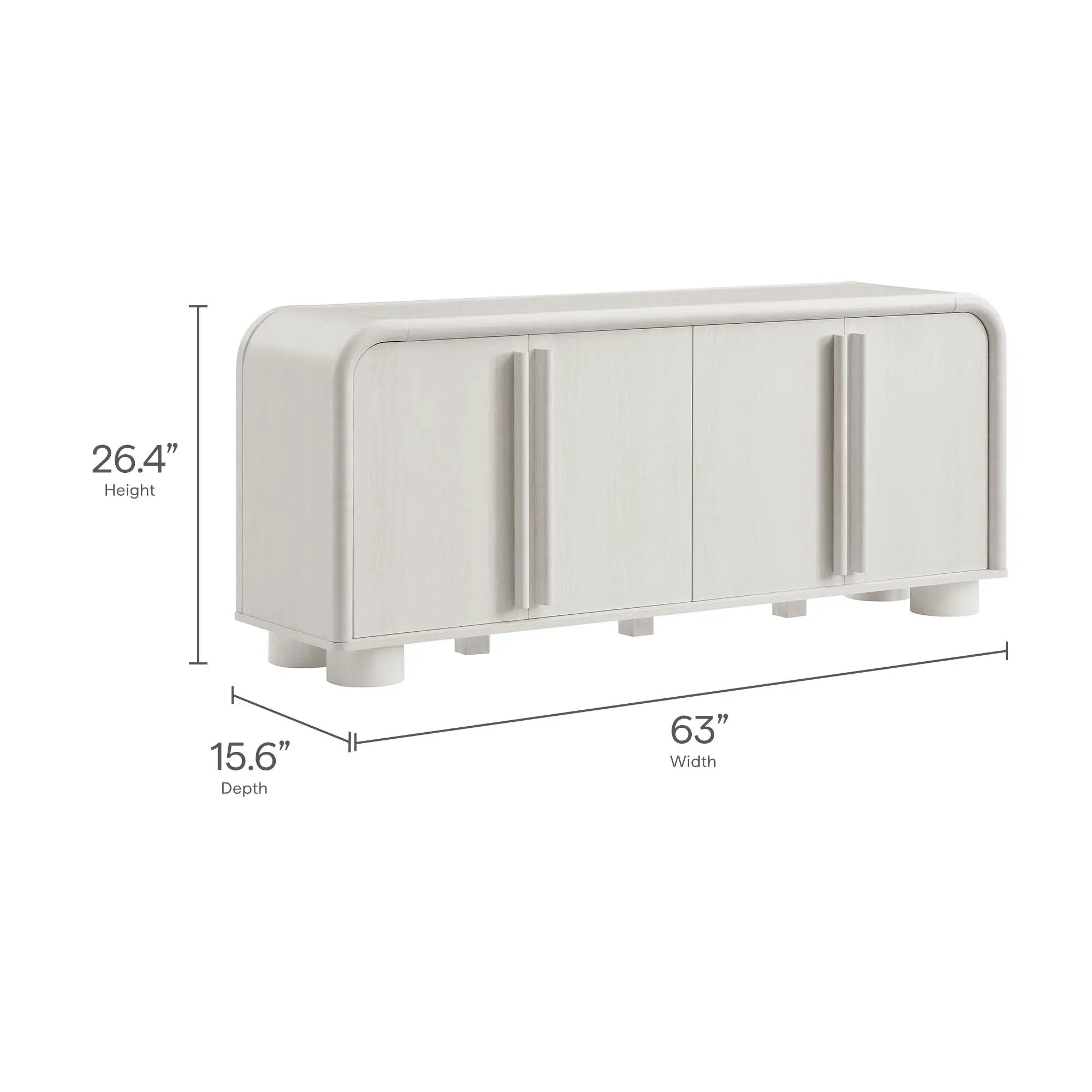 Bellamy Curved 4-Door Sideboard Cabinet by Modway by HouseOfZazla
