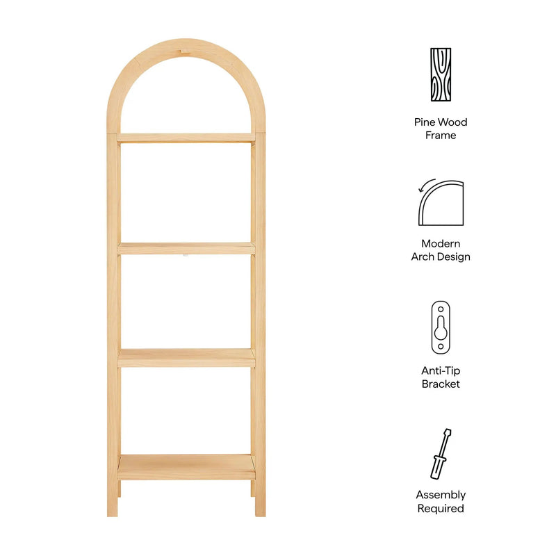 Vexley 72 Inch Tall Narrow Arched Bookshelf by Modway by HouseOfZazla