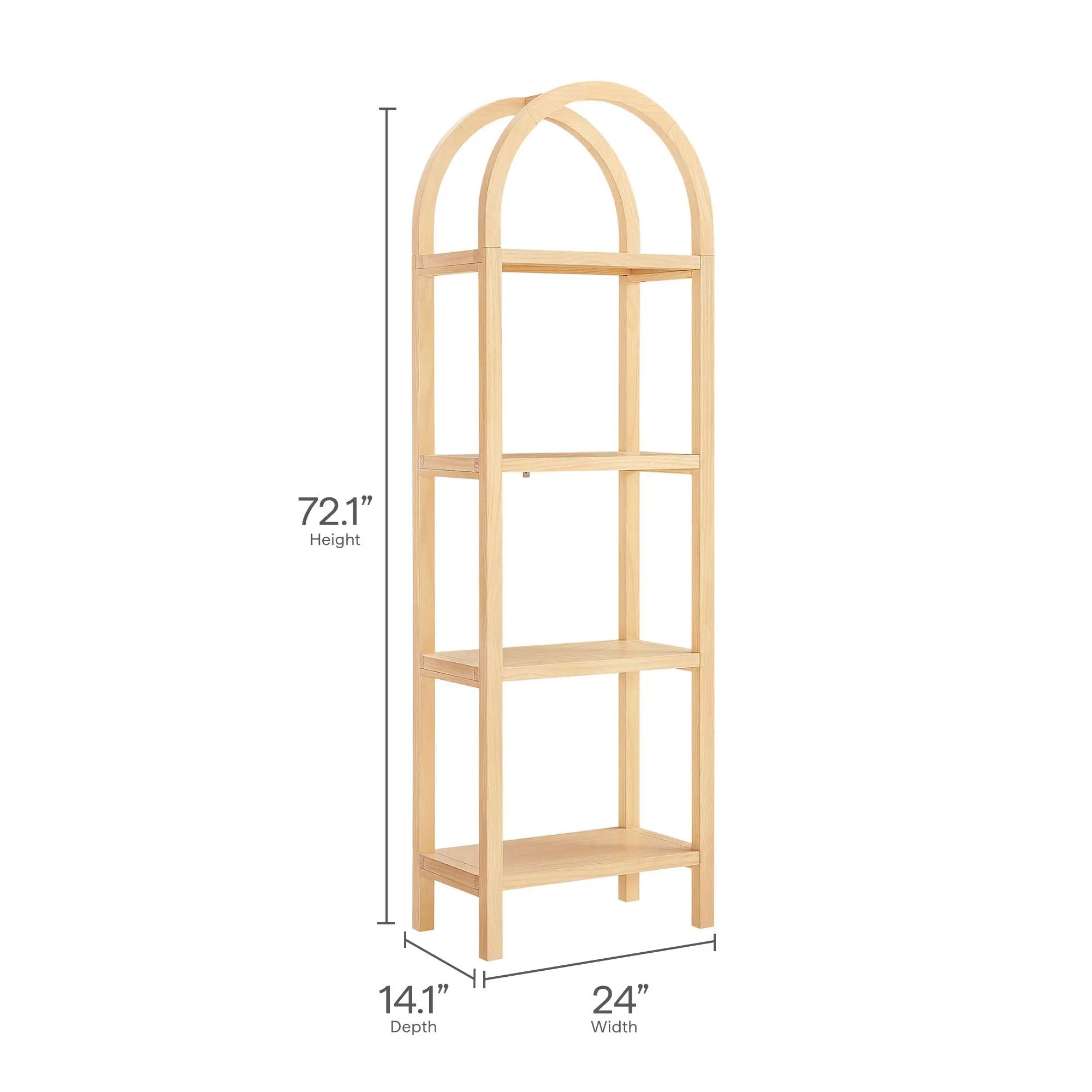 Vexley 72 Inch Tall Narrow Arched Bookshelf by Modway by HouseOfZazla