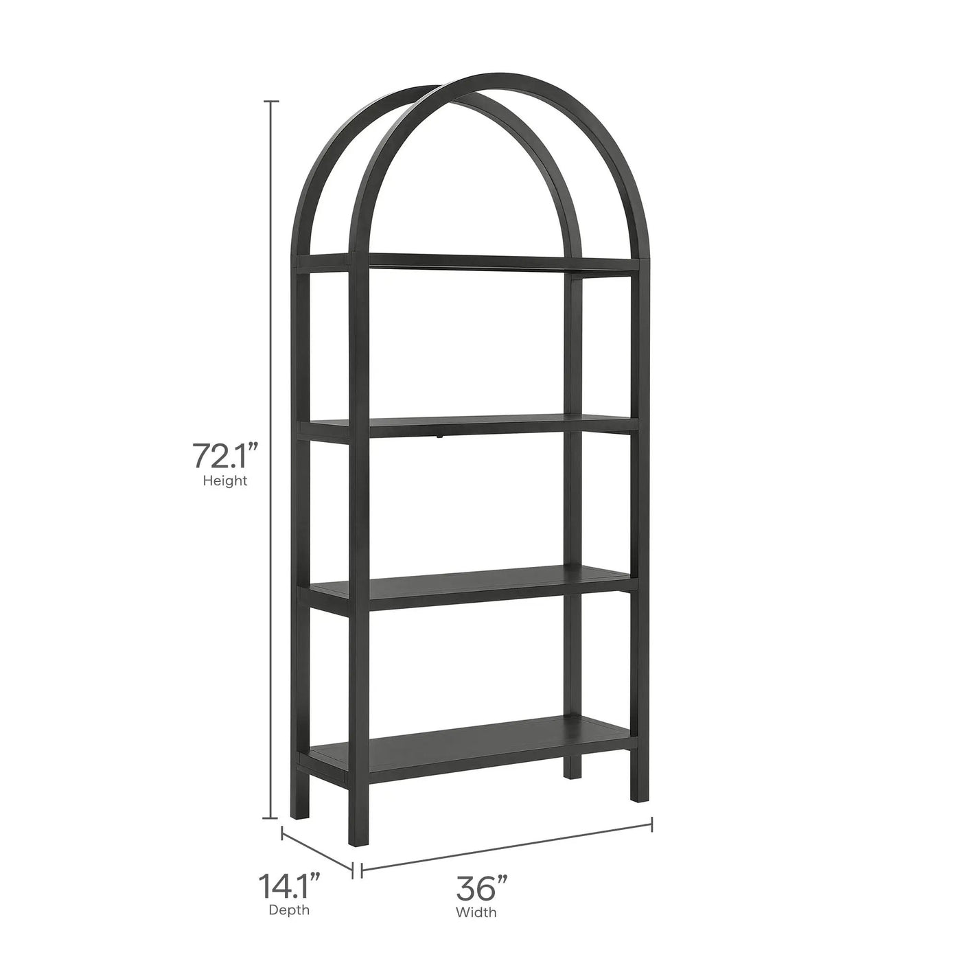 Vexley 72 Inch Large Arched Bookshelf by Modway by HouseOfZazla