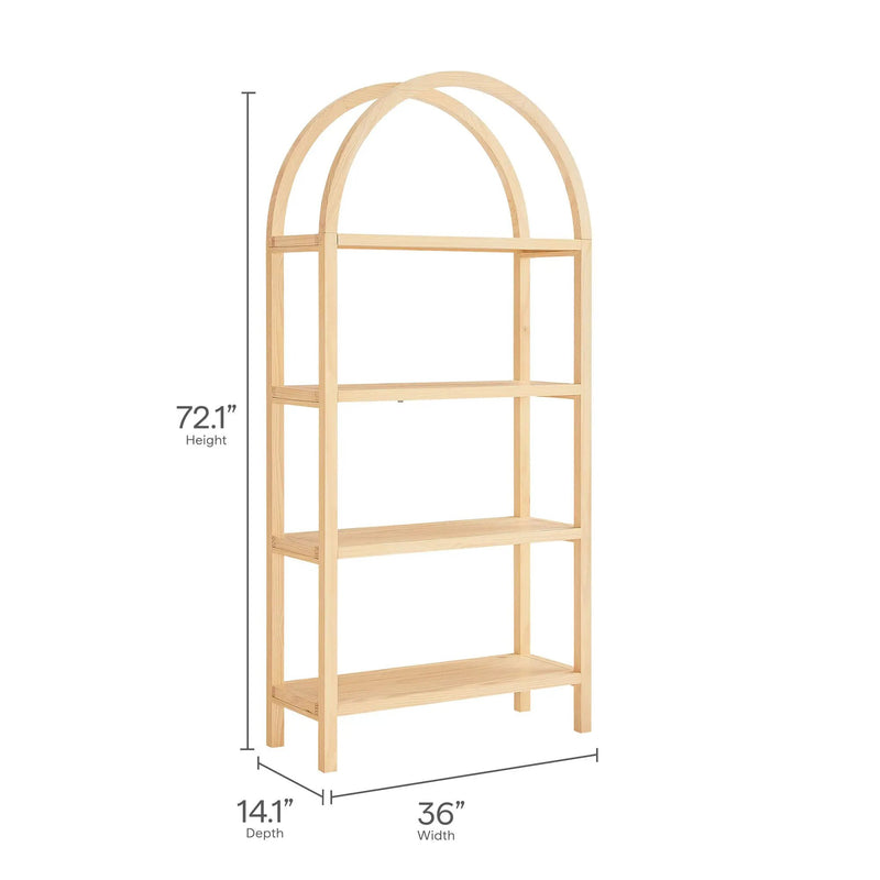 Vexley 72 Inch Large Arched Bookshelf by Modway by HouseOfZazla