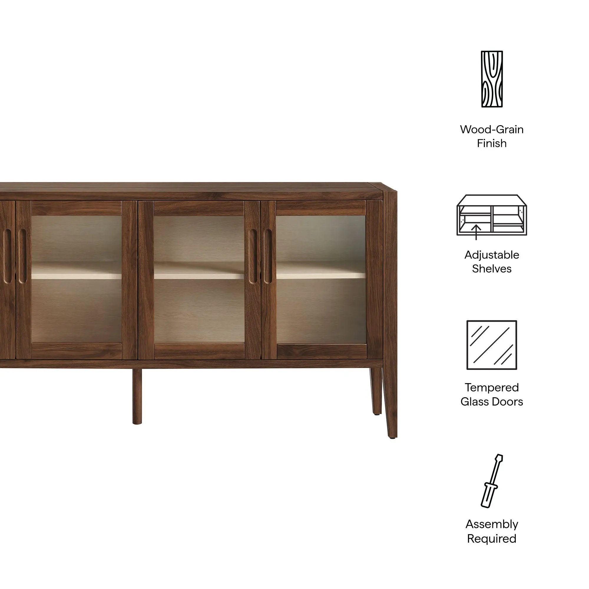 Nell 72" Glass Door Sideboard Cabinet by Modway by HouseOfZazla