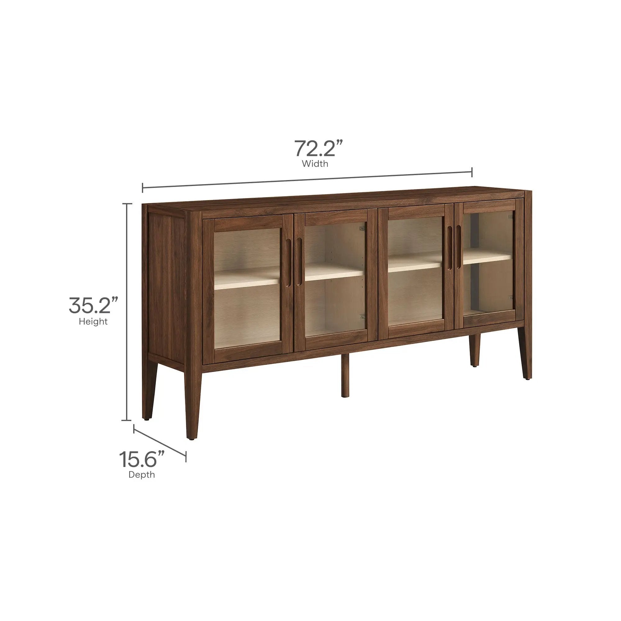 Nell 72" Glass Door Sideboard Cabinet by Modway by HouseOfZazla