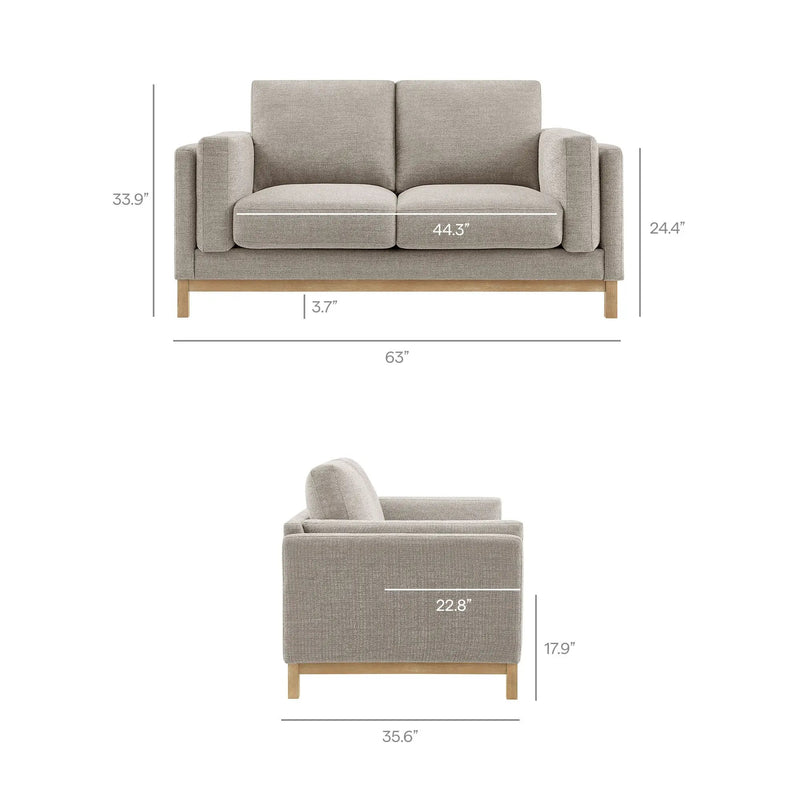 Roscoe 63 Inch Fabric Loveseat by Modway by HouseOfZazla