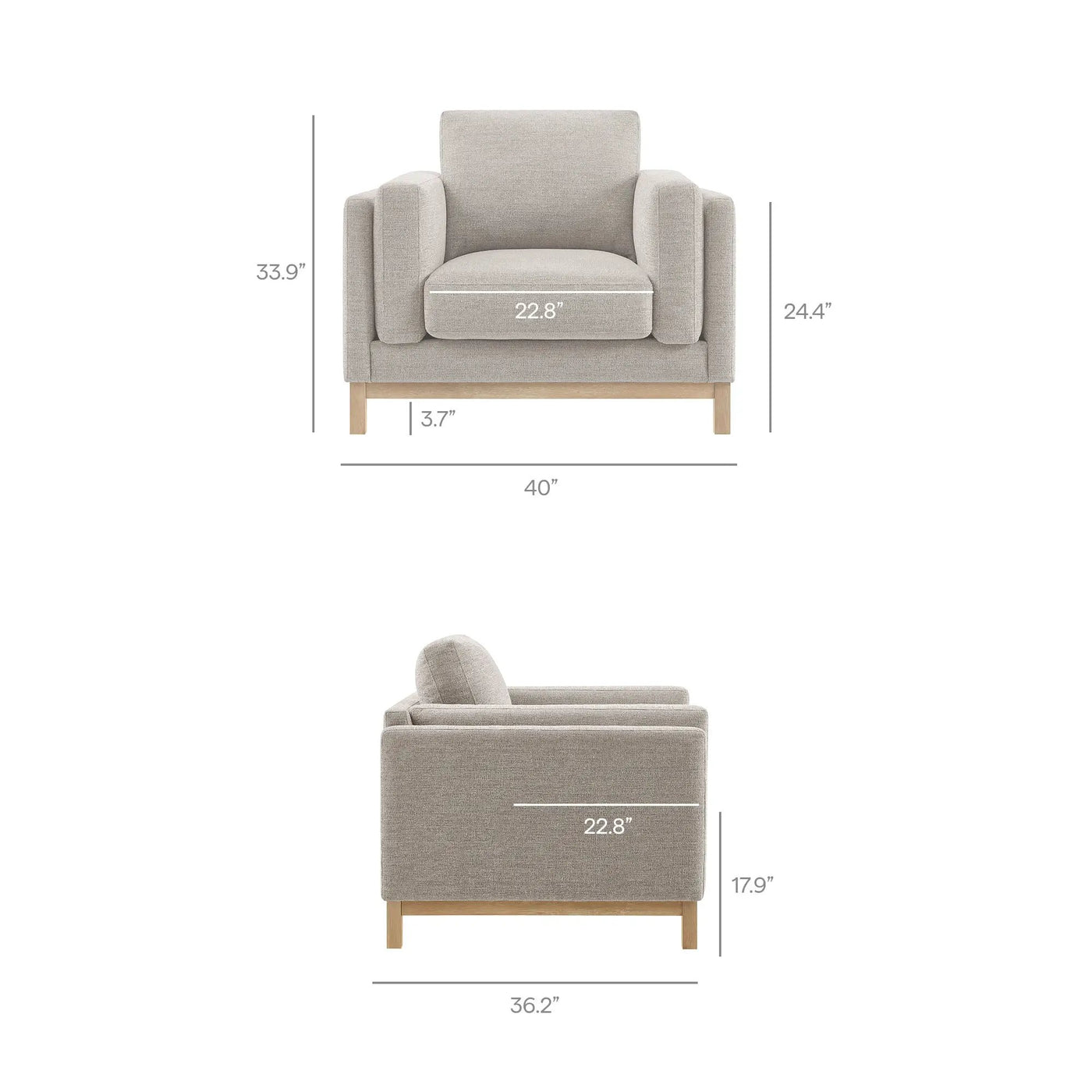 Roscoe Fabric Armchair by Modway by HouseOfZazla