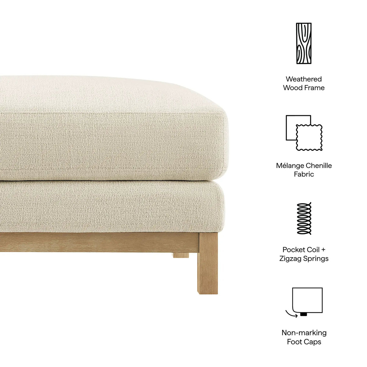 Roscoe Fabric Ottoman by Modway by HouseOfZazla