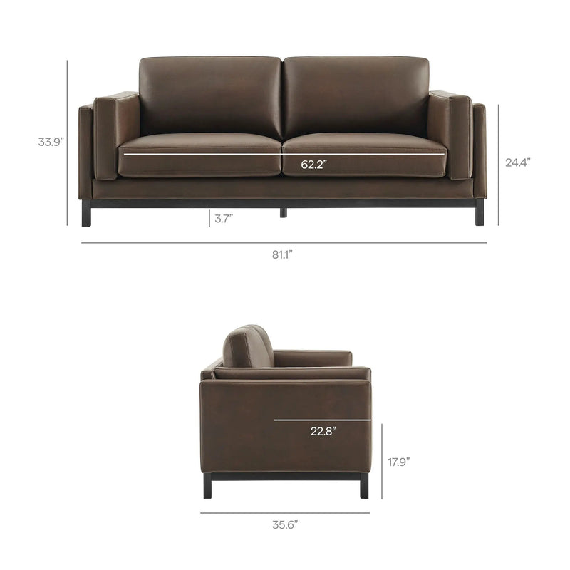 Roscoe 81 Inch Vegan Leather Sofa by Modway by HouseOfZazla