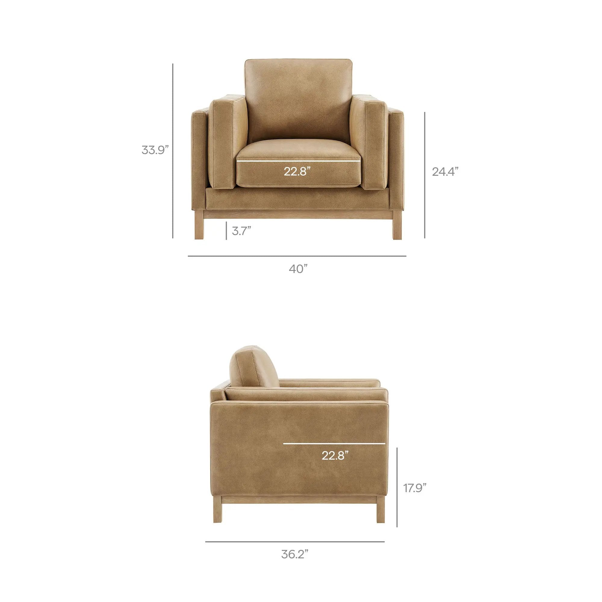 Roscoe Vegan Leather Armchair by Modway by HouseOfZazla
