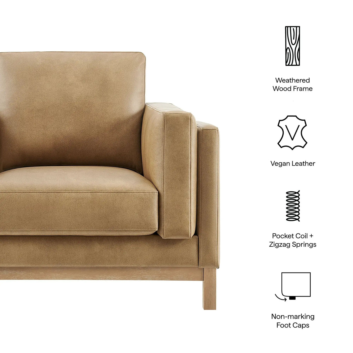 Roscoe Vegan Leather Armchair by Modway by HouseOfZazla