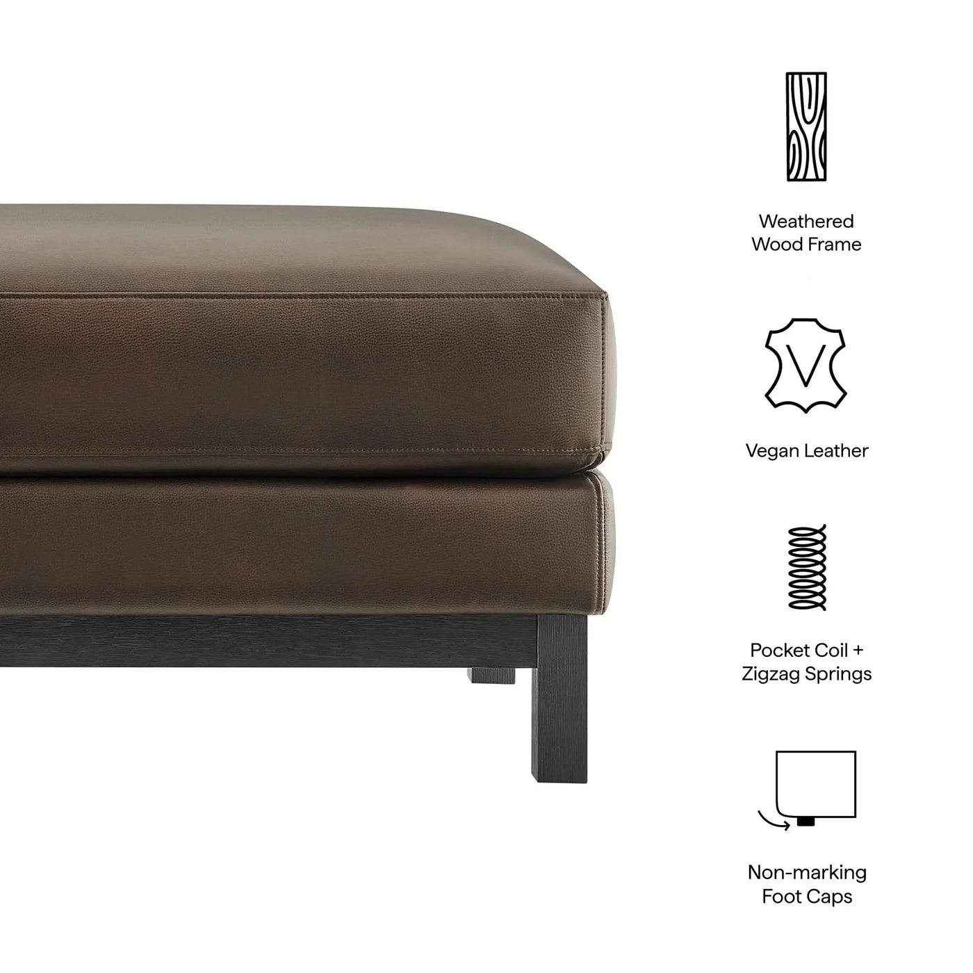 Roscoe Vegan Leather Ottoman by Modway by HouseOfZazla