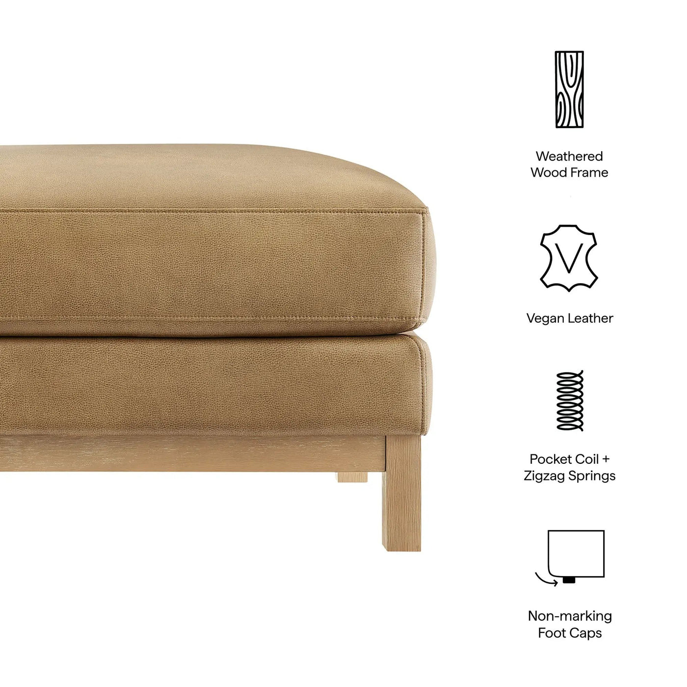 Roscoe Vegan Leather Ottoman by Modway by HouseOfZazla