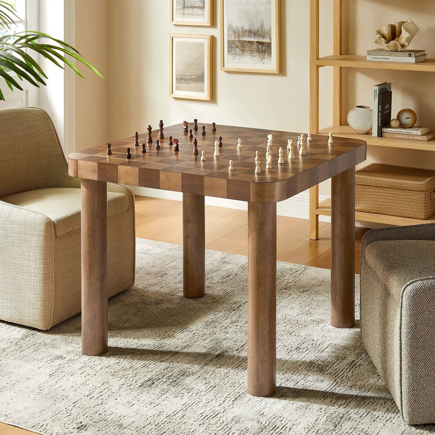 Oscar 36" Square Checkered Dining Table by Modway by HouseOfZazla
