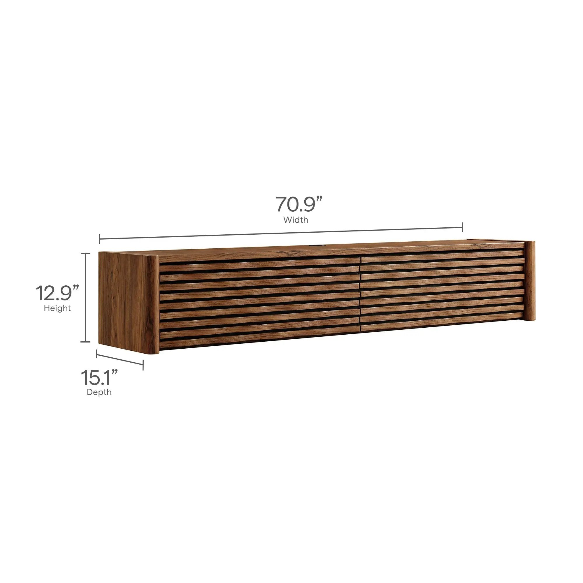Emric Wave 71" Wall-Mounted TV Cabinet by Modway by HouseOfZazla