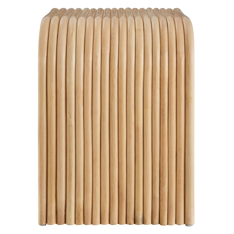 Eve Curved Natural Rattan Side Table by Modway by HouseOfZazla