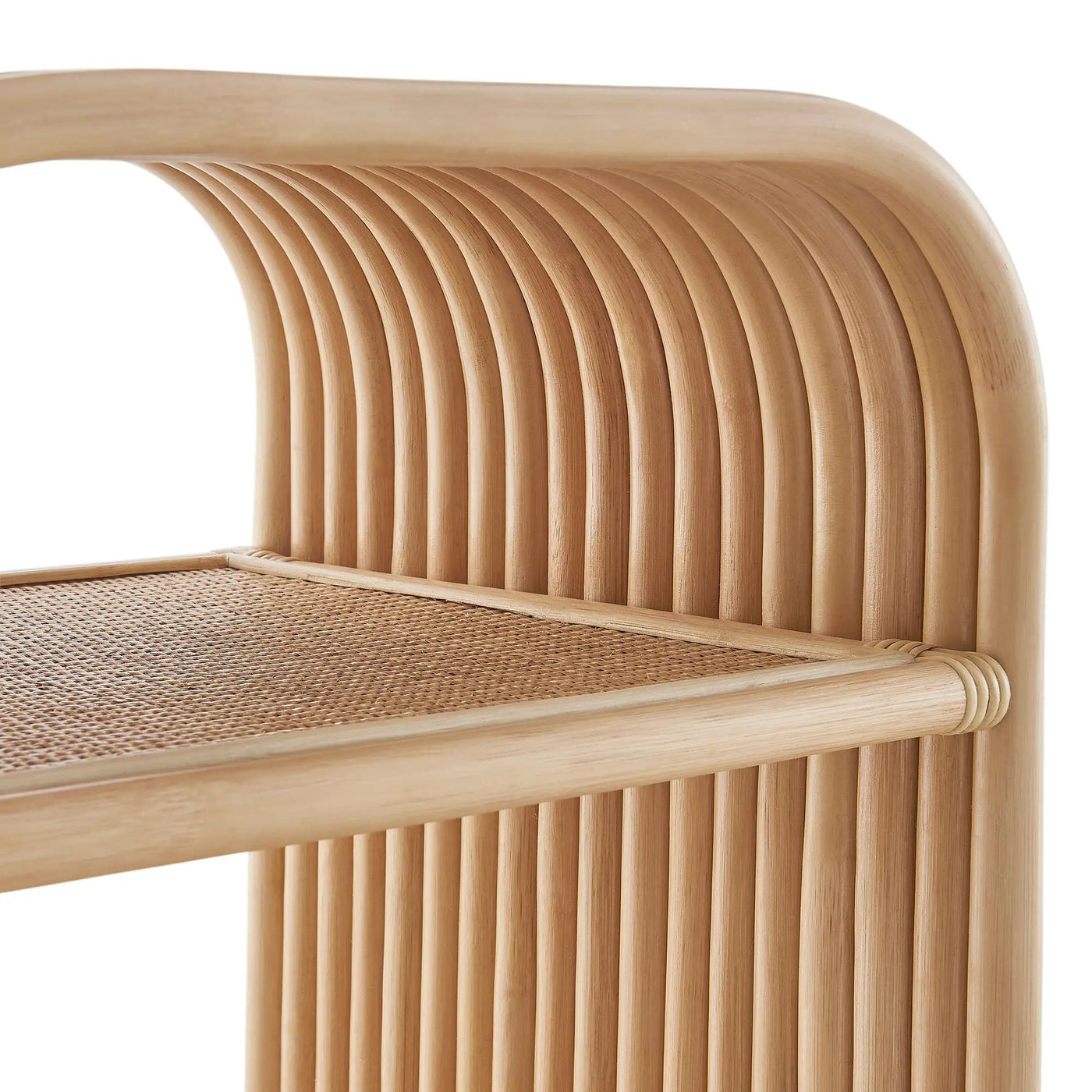 Eve Curved Natural Rattan Side Table by Modway by HouseOfZazla