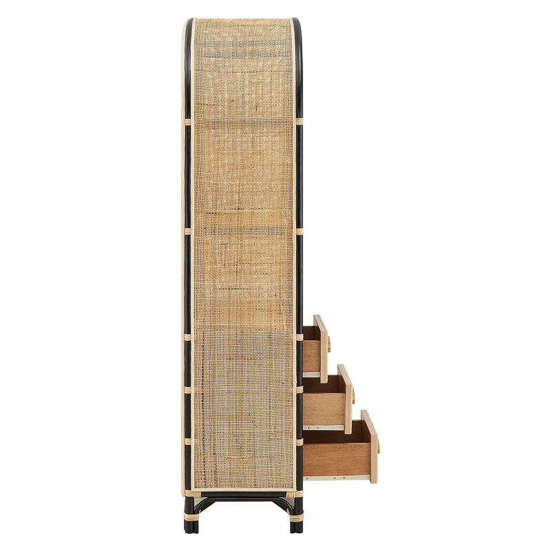 Jane 71 Inch Tall Arched Natural Rattan Bookshelf by Modway by HouseOfZazla