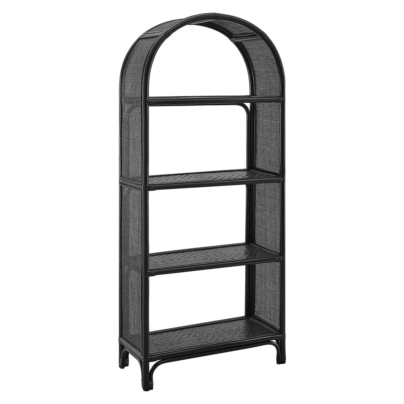 Celeste 67 Inch Tall Arched Natural Rattan Bookshelf by Modway by HouseOfZazla