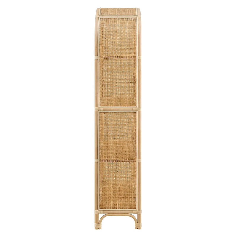 Celeste 67 Inch Tall Arched Natural Rattan Bookshelf by Modway by HouseOfZazla
