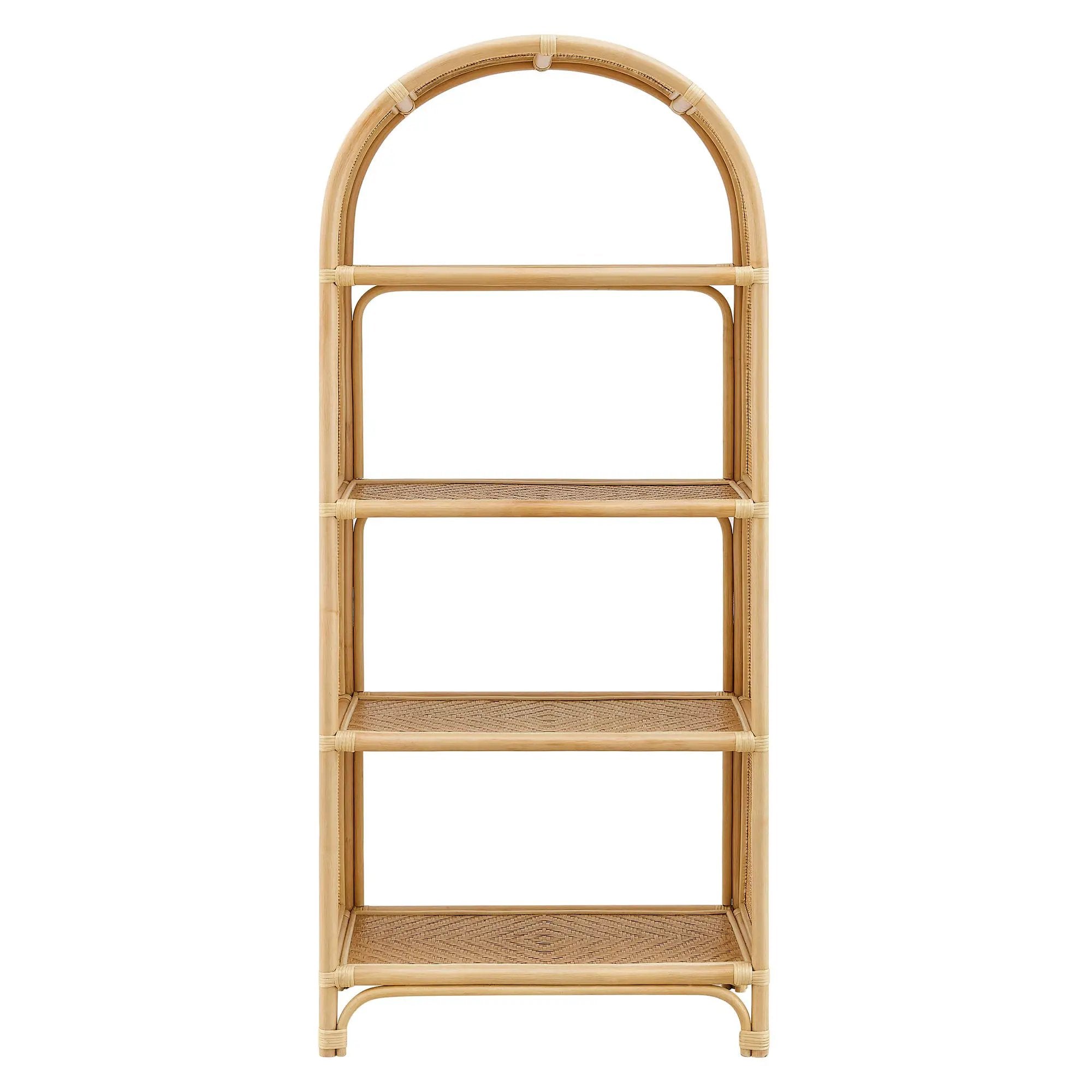 Celeste 67 Inch Tall Arched Natural Rattan Bookshelf by Modway by HouseOfZazla