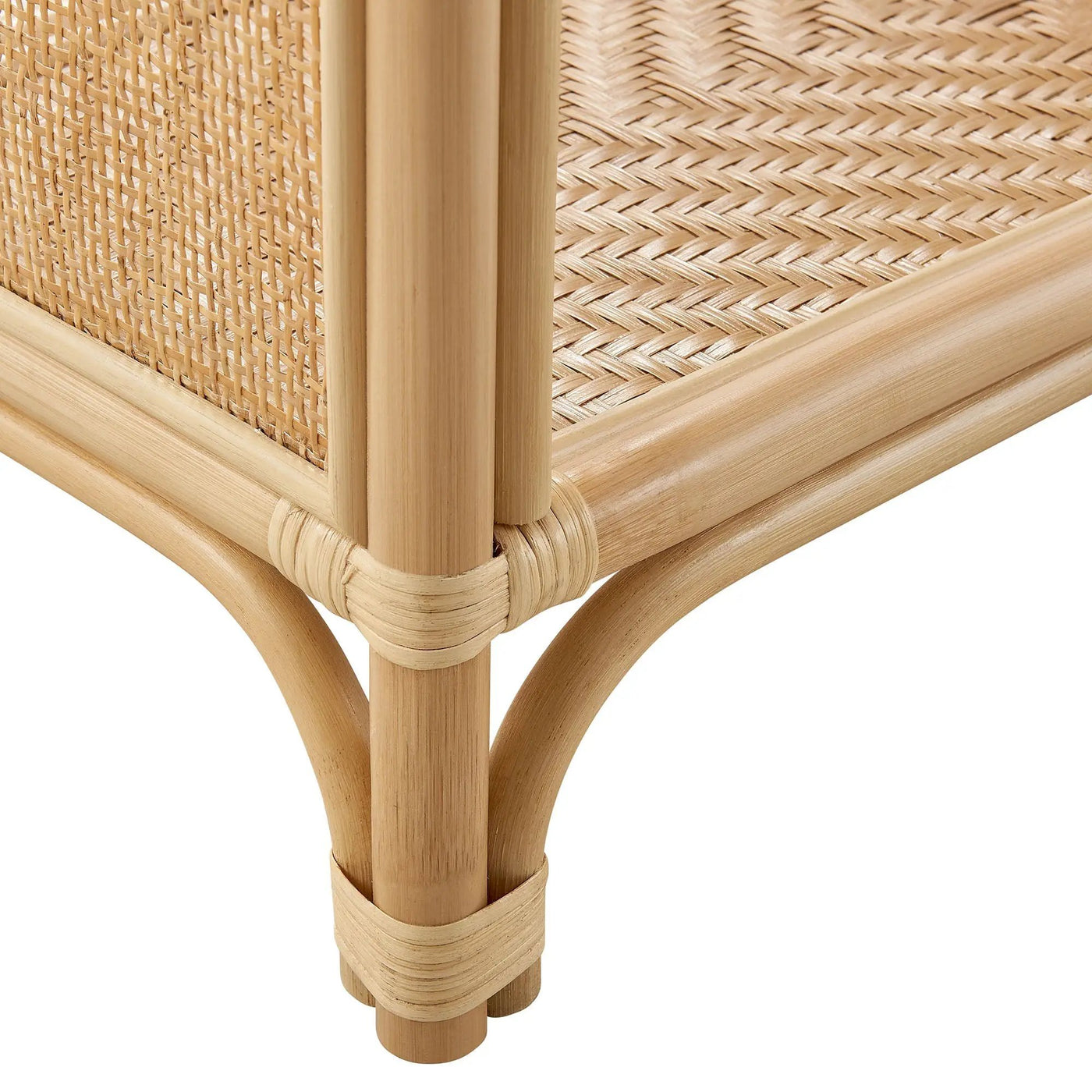 Celeste 67 Inch Tall Arched Natural Rattan Bookshelf by Modway by HouseOfZazla