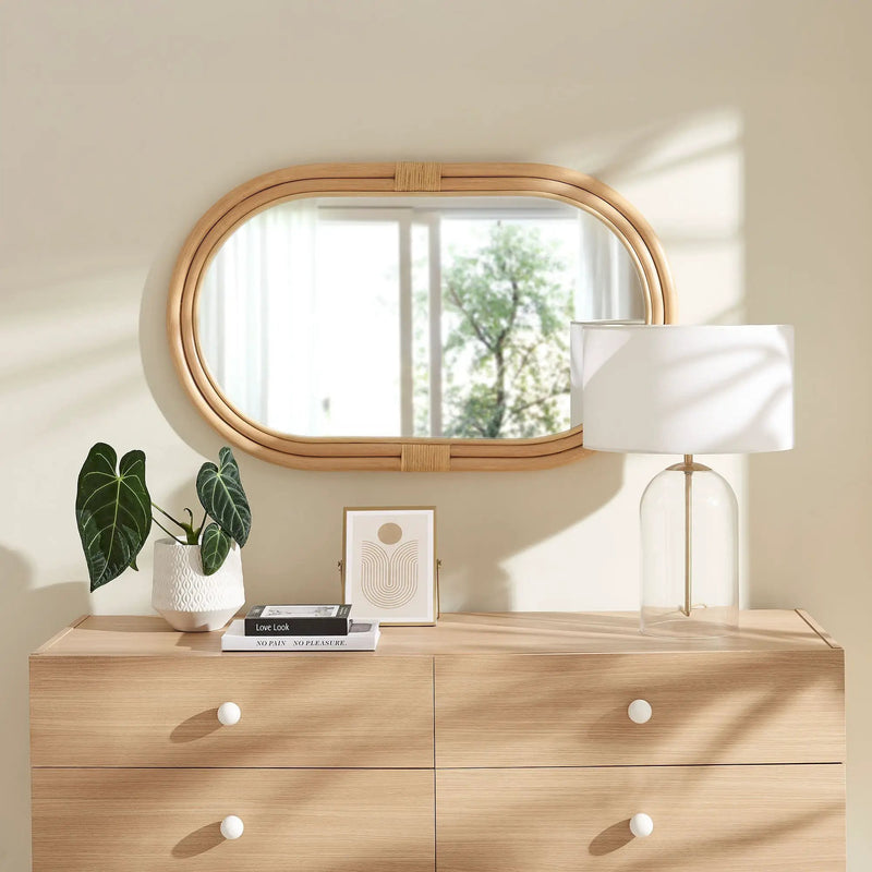 Corsica Oval Rattan Wall Mirror by Modway by HouseOfZazla