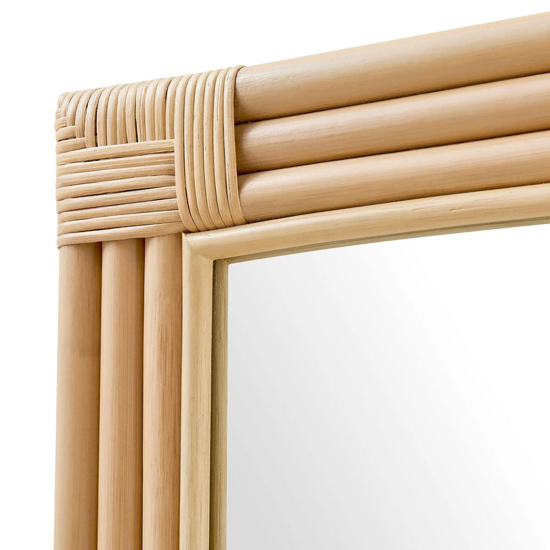 Corsica Curved Rectangle Rattan Wall Mirror by Modway by HouseOfZazla