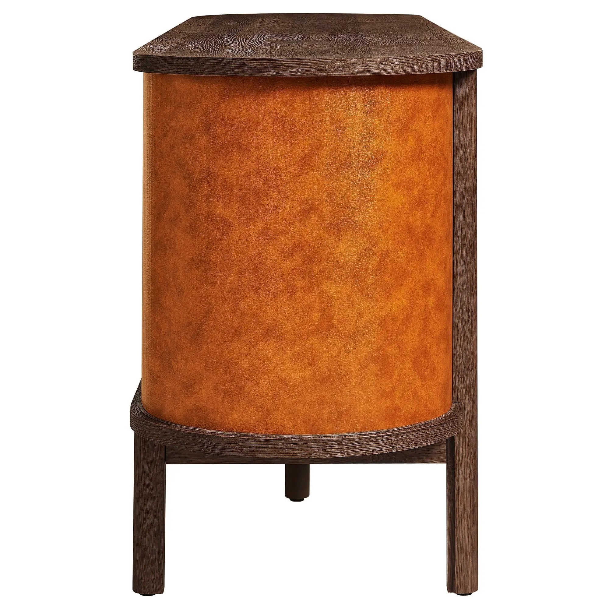 Coralie Curved Vegan Leather Oval Sideboard by Modway by HouseOfZazla