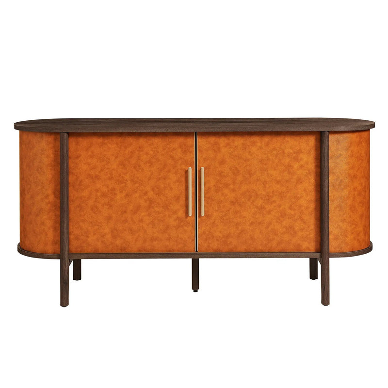Coralie Curved Vegan Leather Oval Sideboard by Modway by HouseOfZazla