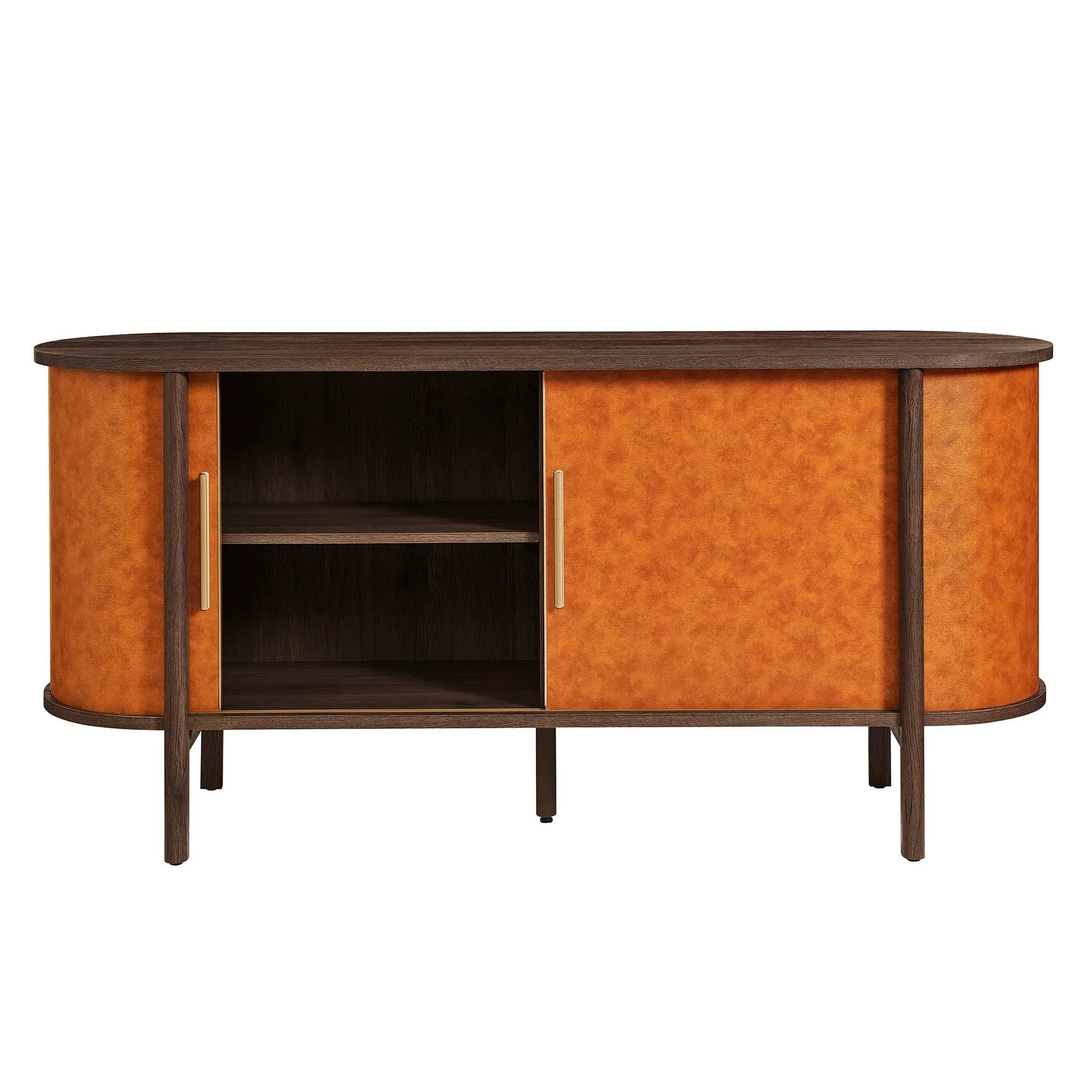 Coralie Curved Vegan Leather Oval Sideboard by Modway by HouseOfZazla