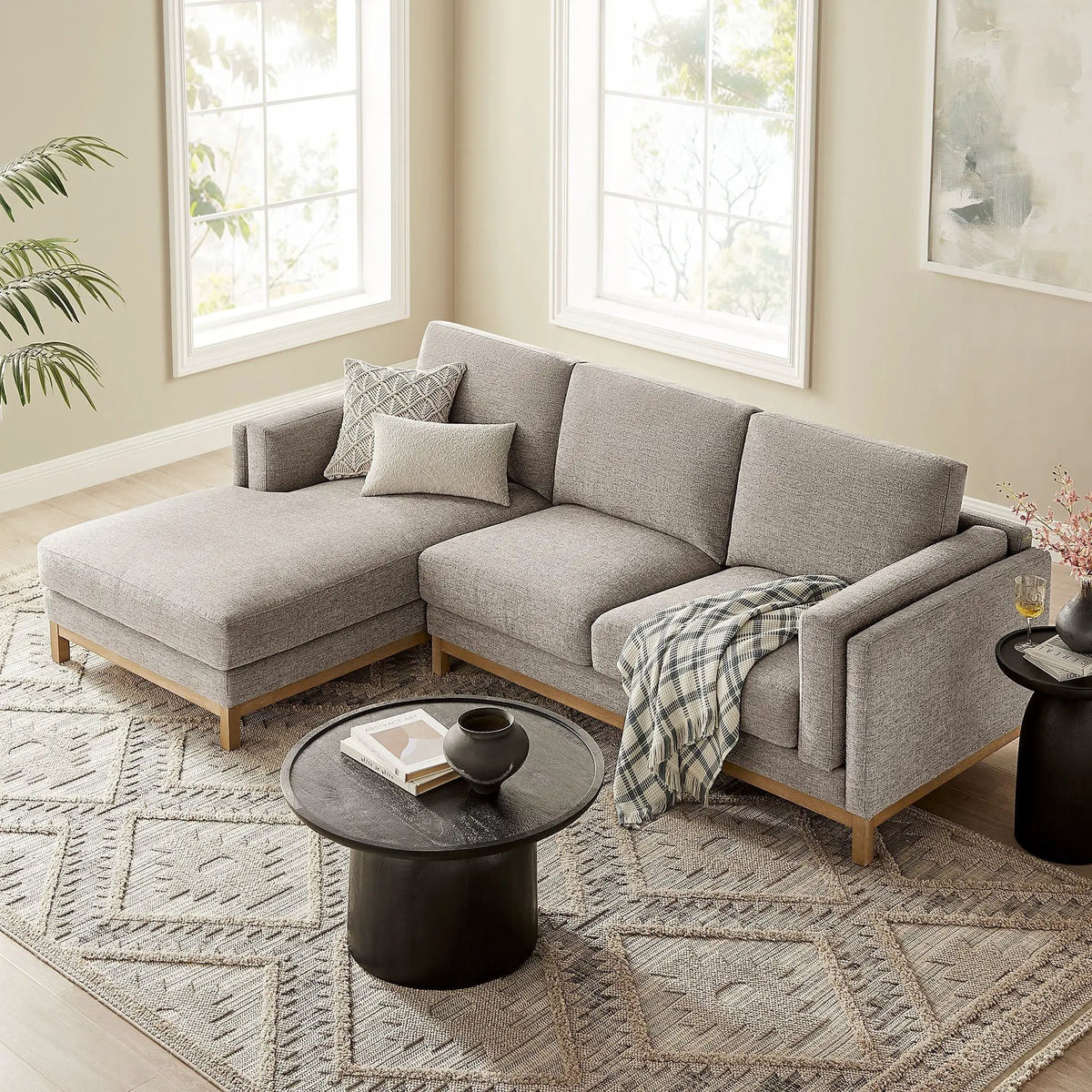 Roscoe Left-Facing Fabric Sectional Sofa with Chaise by Modway by HouseOfZazla
